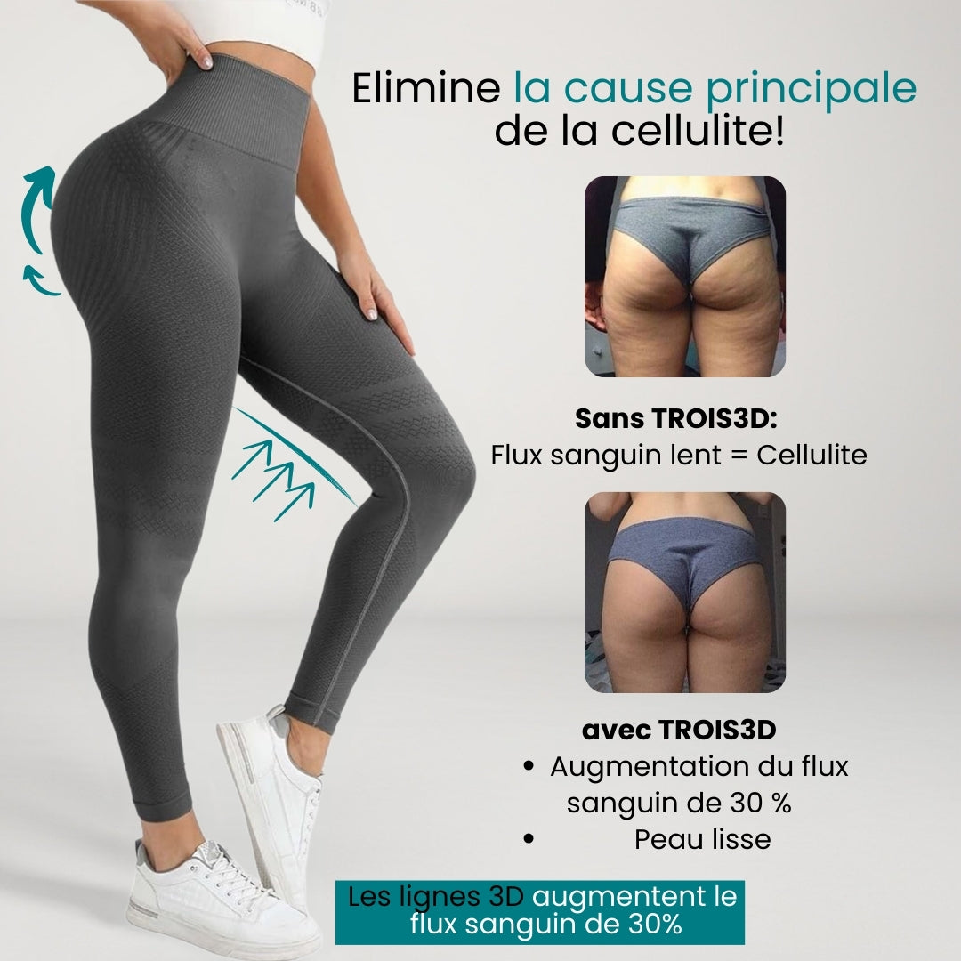 Bradiva- Legging 3D Innovant, Anti Cellulite Confort & Bien-Être